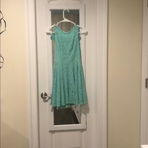 Mint green lace dress